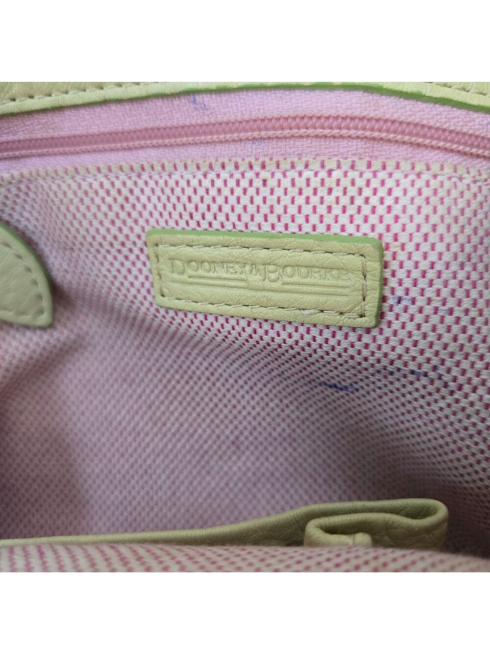 Dooney & Bourke Lime Green Medium Gathered Sac from the Marchesa Collection - Picture 10 of 12